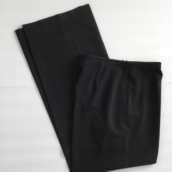 Armani Collezioni Black Slacks Wide Leg Size 14 - Picture 2 of 8